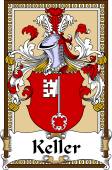 German Coat of Arms Wappen Bookplate  for Keller