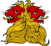 Two Lion's Heads Conjoined and Addorsed