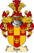 English Coat of Arms (v.23) for the family Epps or Epes