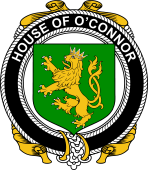 Irish Coat of Arms Badge for the O'CONNOR (Kerry) family