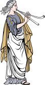 Gods and Goddesses Clipart image: Enterpe (Muse)