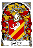 German Wappen Coat of Arms Bookplate for Goetz