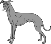 Greyhound Statant Guardant