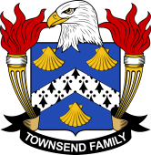 Coat of arms used by the Townsend family in the United States of America