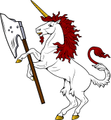 Unicorn Salient Holding Battle Axe