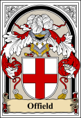 English Coat of Arms Bookplate for Offield