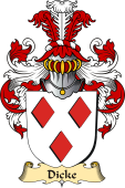 v.23 Coat of Family Arms from Germany for Dicke