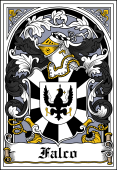 Spanish Coat of Arms Bookplate for Falco