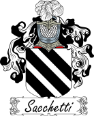 Araldica Italiana Coat of arms used by the Italian family Sacchetti