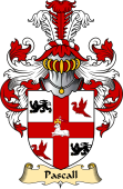 English Coat of Arms (v.23) for the family Pascall or Paschall