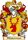 English or Welsh Family Coat of Arms (v.23) for Waterman (Devonshire)