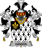 Irish Family Coat of Arms (v.25b) Hanson or O'Hanson