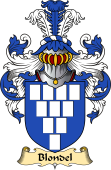 English Coat of Arms (v.23) for the family Blondel or Blundell
