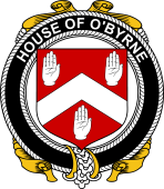 Irish Coat of Arms Badge for the O'BYRNE family