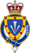 British Garter Coat of Arms for Sharp (England)