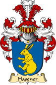 v.23 Coat of Family Arms from Germany for Hasener