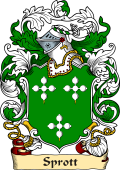 English or Welsh Family Coat of Arms (v.23) for Sprott (Ashmarbrook, Staffordshire)