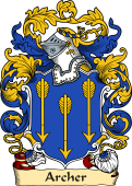 English or Welsh Family Coat of Arms (v.23) for Archer