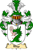 Welsh Family Coat of Arms (v.23) for Rhys (GOCH OF YSTRAD YW)