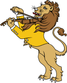 Symphony Lions Clipart image: Lion playing Violin