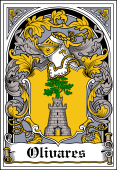 Spanish Coat of Arms Bookplate for Olivares