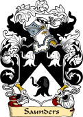 English or Welsh Family Coat of Arms (v.23) for Saunders