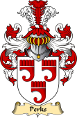 English Coat of Arms (v.23) for the family Perks