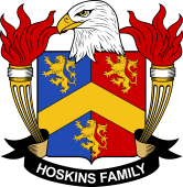 Coat of arms used by the Hoskins family in the United States of America