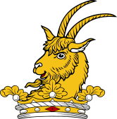 Family crest from Ireland for Sydney (Knighted by Sir George Cary)