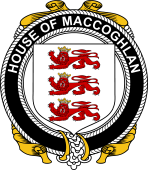 Irish Coat of Arms Badge for the MACCOGHLAN family