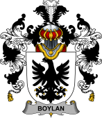 Irish Family Coat of Arms (v.25b) Boylan or O'Boylan