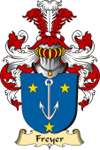 v.23 Coat of Family Arms from Germany for Freyer