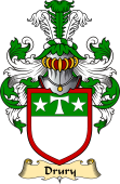 Irish Family Coat of Arms (v.23) for Drury or MacDrury