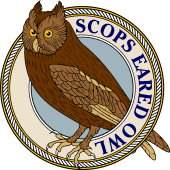 Birds of Prey Clipart image: Scops-Eared Owl-M