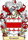 English or Welsh Family Coat of Arms (v.23) for Craven (Comb-Abbey, Warwickshire)