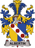 Coat of arms used by the Danish family Albertin