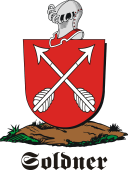 German shield on a mount for Soldner