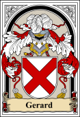 English Coat of Arms Bookplate for Gerard