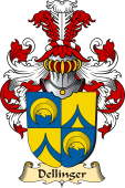 v.23 Coat of Family Arms from Germany for Dellinger
