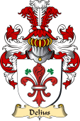 v.23 Coat of Family Arms from Germany for Delius