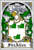 Irish Coat of Arms Bookplate for Fitz-Allen