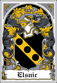 Polish Coat of Arms Bookplate for Elsnic