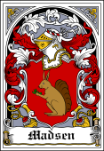 Danish Coat of Arms Bookplate for Madsen