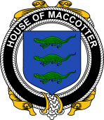 Irish Coat of Arms Badge for the MACCOTTER family