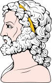 Gods and Goddesses Clipart image: Zeus the Olympian Bust