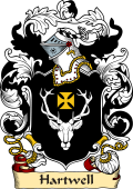 English or Welsh Family Coat of Arms (v.23) for Hartwell (Northamptonshire, Kent, and Northumberland)