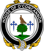 Irish Coat of Arms Badge for the O'CONCANNON family
