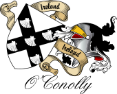 Sept (Clan) Coat of Arms from Ireland for O'Conolly (Kildare)