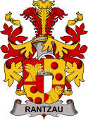 Coat of arms used by the Danish family Rantzau