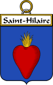 French Coat of Arms Badge for Saint-Hilaire